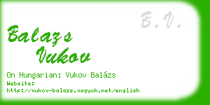balazs vukov business card